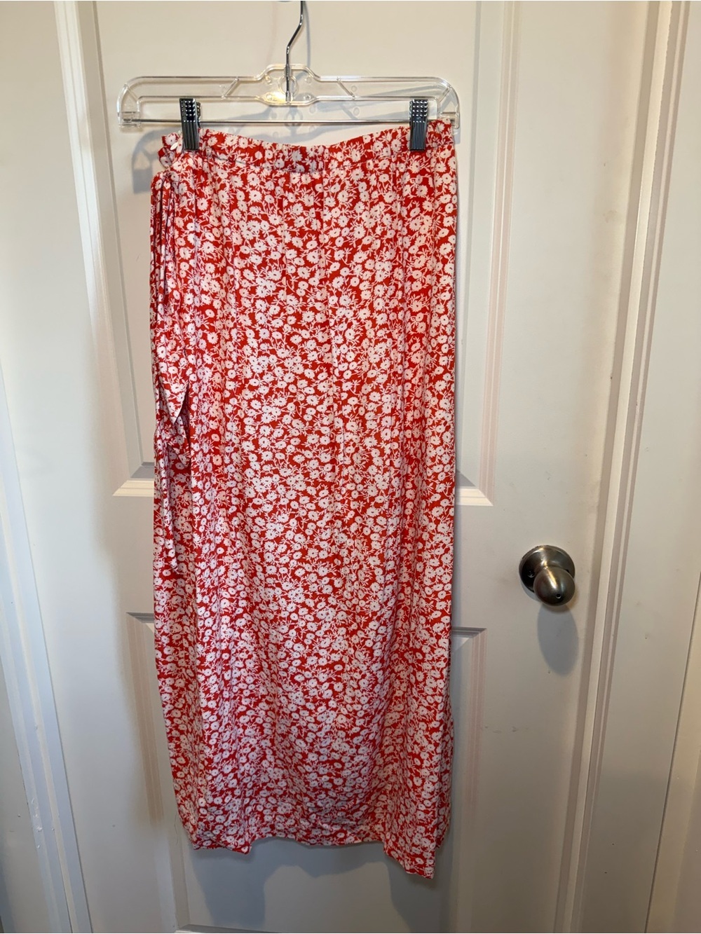 Lost + Wander Anthropologie Floral Orange Wrap Maxi Skirt - Women's Small - Picture 4 of 4